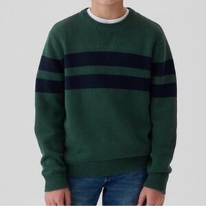 GAP Kids Green and Black Striped Sweater size 14-16 new w tags